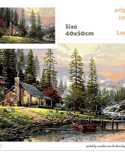 Customizable Landscape Art Creation Kit: Design Your Own Masterpiece with Framing Choices - Complete DIY Home Decor Set