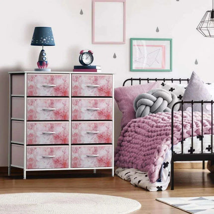 Chic 8-Drawer Storage Chest - Versatile Organizer for Bedroom and Hallway