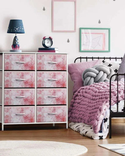 Chic 8-Drawer Storage Chest - Versatile Organizer for Bedroom and Hallway