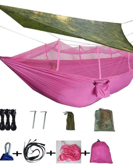 Ultimate Adventure Hammock: Weatherproof with Mosquito Net and Canopy Protection