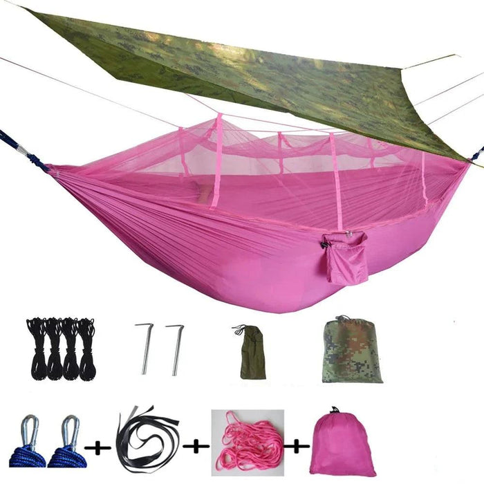 Ultimate Adventure Hammock: Weatherproof with Mosquito Net and Canopy Protection