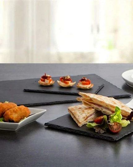 Personalized Rustic Slate Cheese Serving Board with Chalk Writing Kit - Enhance Your Entertaining Experience