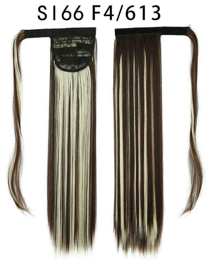 Elegant Length: 22-Inch Synthetic Hair Extensions for Instant Glamour