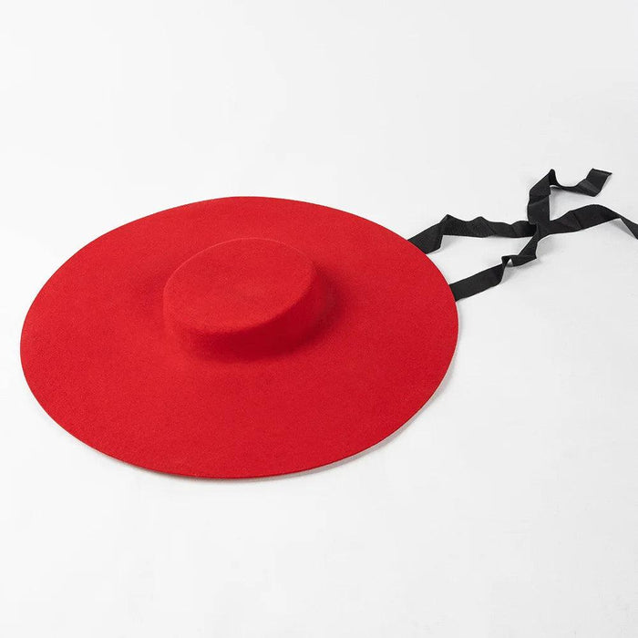 Wide Brim Wool Felt Fedora Hat for Men and Women