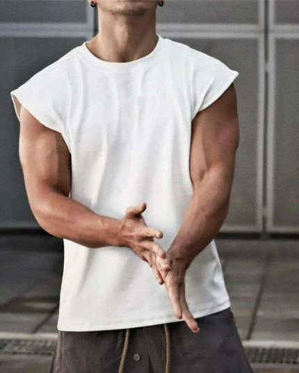 Men's Sleeveless Cotton Summer Vest - Gym Muscle Fitness Tank Top
