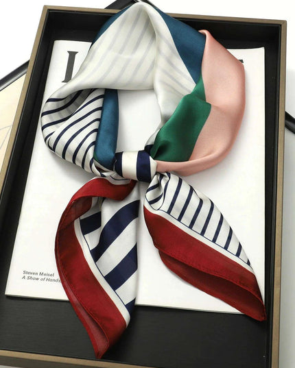 Elegant Satin Square Shawl Hijab: Luxurious 70x70cm Bandana for Women