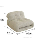 beige single sofa