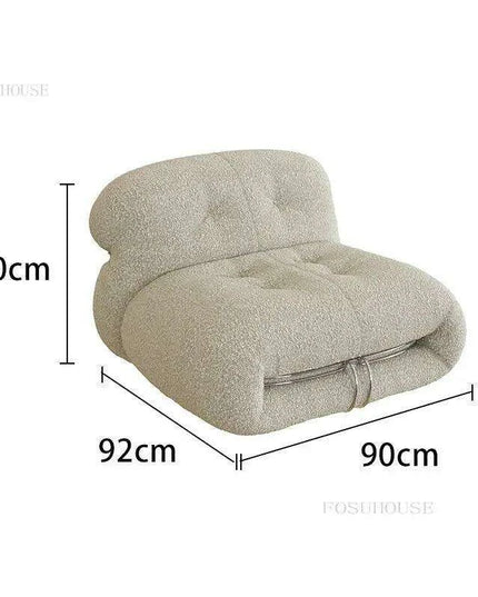 Italian-Inspired Cozy Single Sofa for Stylish Apartment Living