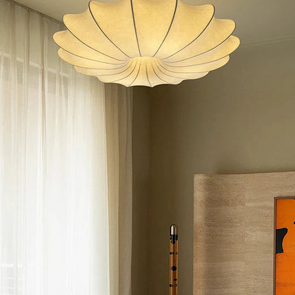 Wabi Sabi Silk Pendant Lamp | Japanese LED Chandelier for Living Room & Bedroom