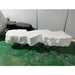 Sophisticated Black Irregular Coffee Table with Theater-Inspired Design - Vintage Breakfast and Living Room Accent Piece