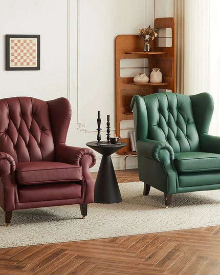 Elegant Leather Wingback Chair for Modern Living Areas