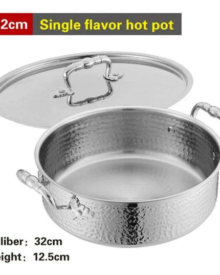 Versatile Dual Flavor Stainless Steel Hotpot with Crystal Clear Soup Pot - Enhance Your Culinary Adventures