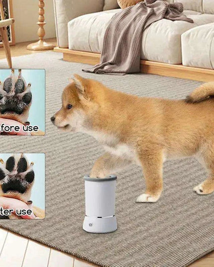 Rechargeable Electric Paw Cleaning Device for Dogs and Cats with Massage Feature