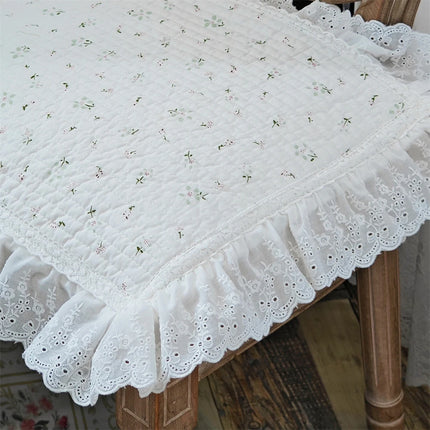 ChinAmazon Korean Princess Cushion - Embroidered Floral Design, Cotton