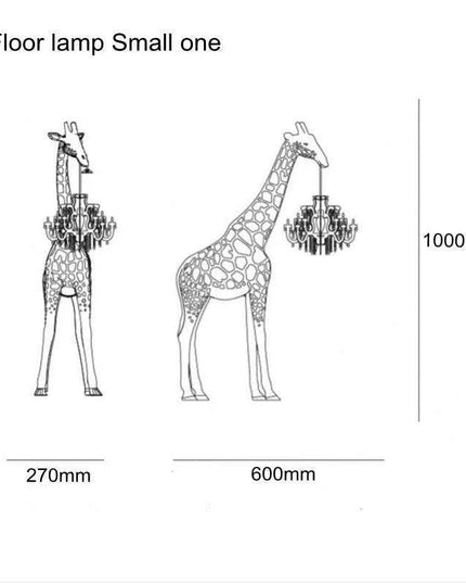Elegant Giraffe Standing Lamp