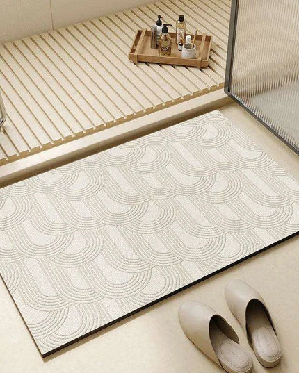 Chic Diatomite Bath Mat Set - Stylish Water-Absorbing Toilet Ensemble