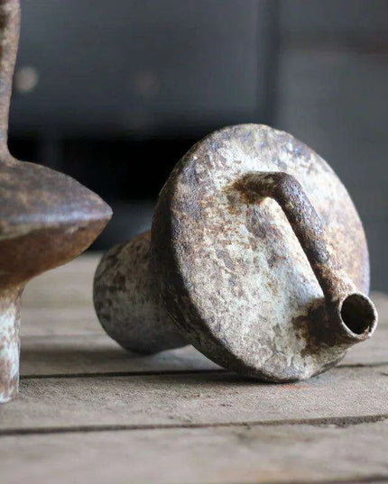 Handcrafted Farmhouse Ceramic Vase Duo - Rustic Elegance for Floral Arrangements