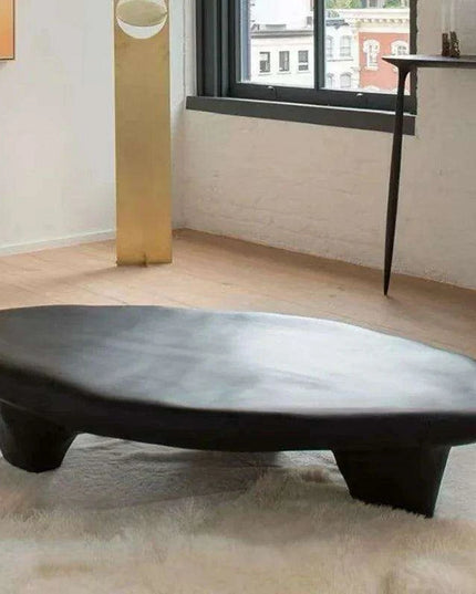 Contemporary Irregular Wood Low Table for Stylish Floor Seating