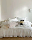 White / King Size 4pcs / Fitted Bed Sheet