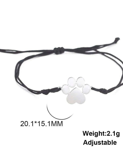 Paw Print Love Bracelet - Handcrafted Red Thread Jewelry for Pet Enthusiasts and Couples