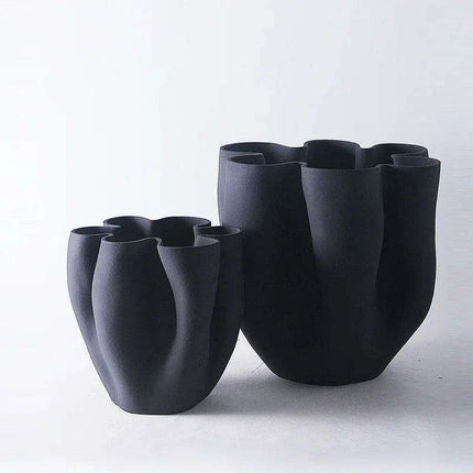 Elegant Open Fold Ceramic Vase - Modern Home Décor Essential