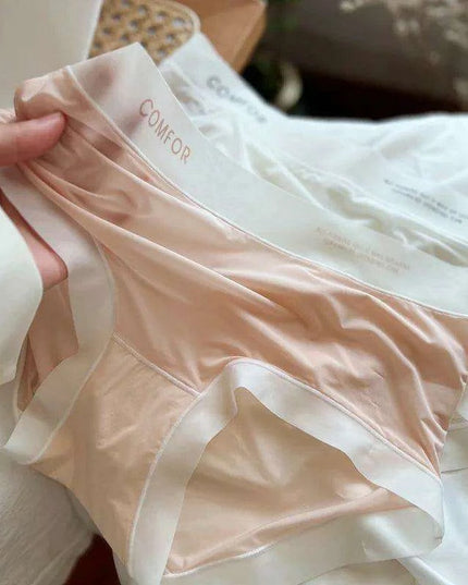 Ice Silk Quick Dry Women's Seamless Briefs - Stylish and Comfortable Lingerie in Solid Colors