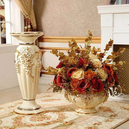 Luxurious European-Inspired Ceramic Floor Vase - Stunning Home Accent for Elegant Interiors