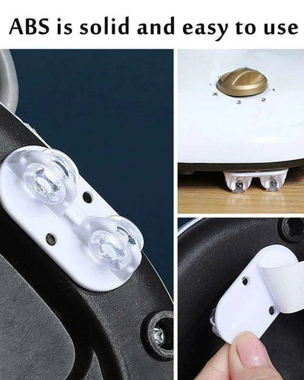 Set of 4 Silent Self-Adhesive Mini Caster Wheels for Easy Movement of Storage Bins and Trash Cans - Scratch-Free and Versatile