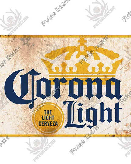 Retro Beer Sign Metal Wall Decor - Timeless Home Bar and Garage Accent