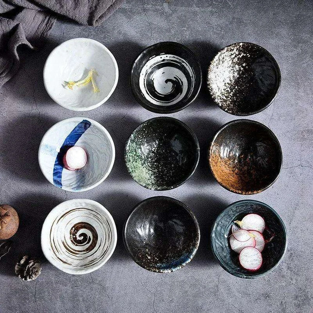 Elegant 3.5 Inch Handcrafted Japanese Ceramic Snack Bowl – Vintage Stoneware Dipping Dish