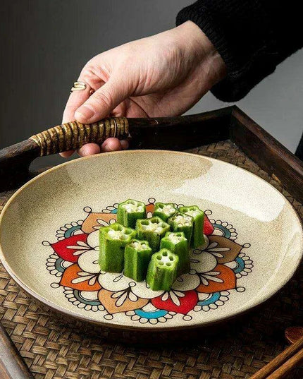 Artisan Handcrafted Colorful Ceramic Serving Plates for Elegant Dining Experiences