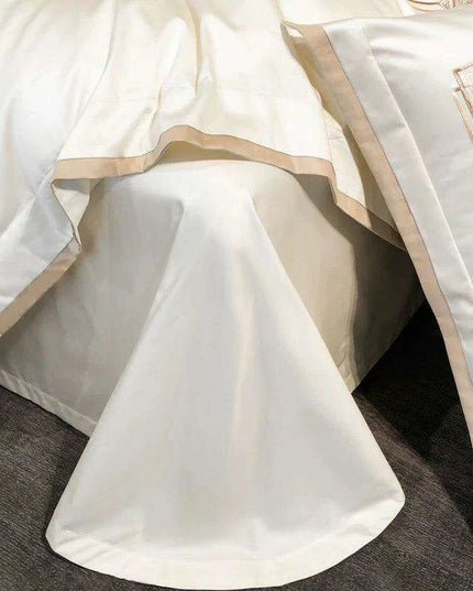 Sumptuous 1400TC Egyptian Cotton Embroidered Bedding Collection - King & Queen Duvet Cover with Sheet Set & Pillowcases
