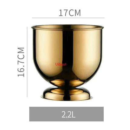 Majestic Deer Head Ice Bucket: Luxurious European Charm in Dual-Tone Design