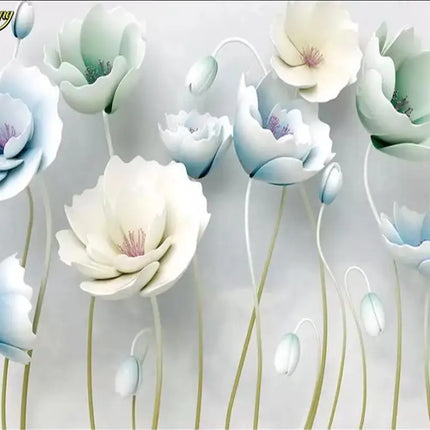 Très Elite Retro 3D Flower Oil Painting Wall Art Mural for Living Room