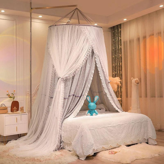Double Layer Lace Bed Canopy - Transform Your Bedroom into a Dreamy Oasis