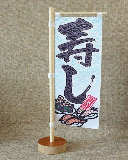 Japanese Sushi Bar Decorative Mini Knife Flags - Premium Quality Waterproof Signage for Authentic Restaurant Ambiance