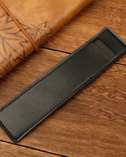 Elegant Leather Fountain and Stylus Pen Sleeve - Premium Protective Case