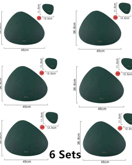 Luxe PU Leather Dining Ensemble - Chic Tableware Collection