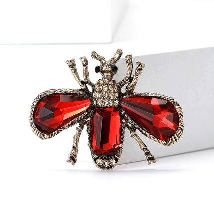 Rhinestone Bee Brooch — Crystal Glass Insect Pin for Women & Men | Multiple Colours
