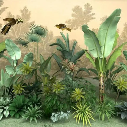 Decorative Wallpaper Store Vintage Southeast Asian Tropical Wallpaper