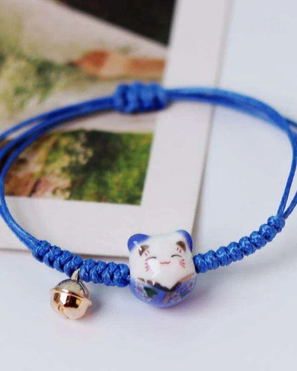 Charming Red Cord Lucky Cat Bracelet - A Thoughtful Gift for Women and Girls