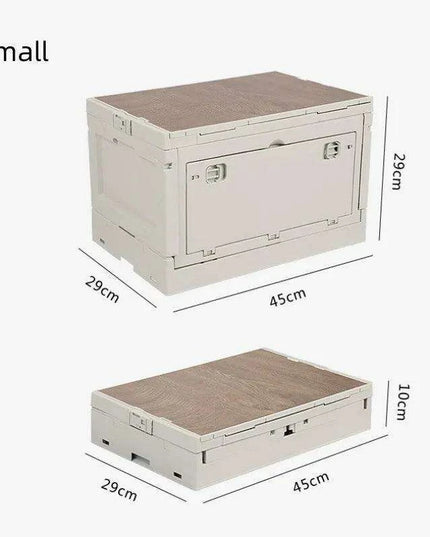 Multi-Functional Outdoor Gear Organizer with Integrated Table Access