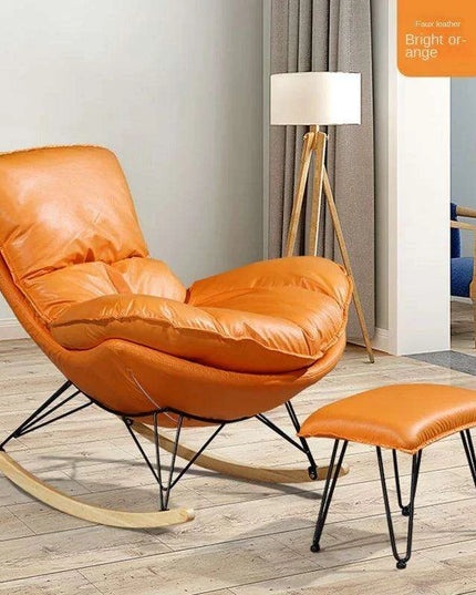 Elegant Lobster Leather Rocking Lounge Chair with Unmatched Comfort and Style