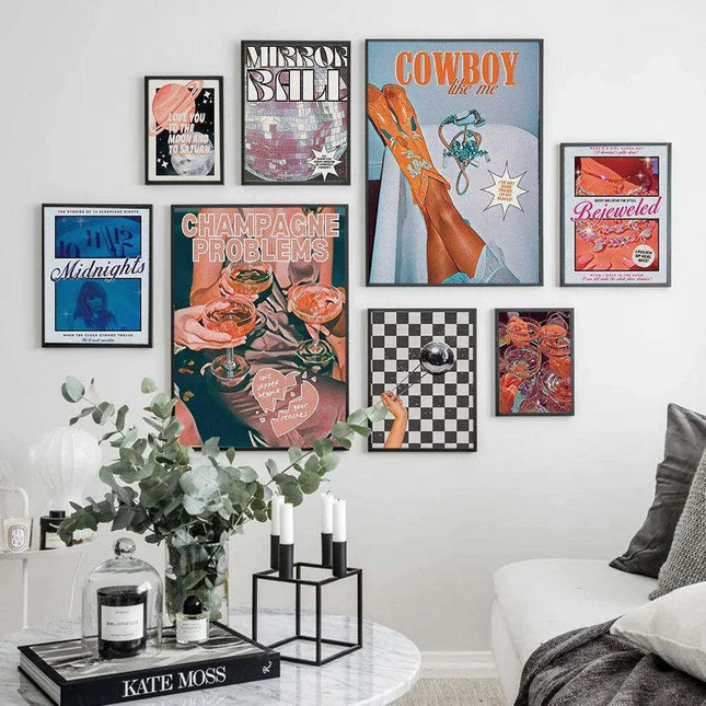 Taylor Swift Canvas Art Collection: Celebrate Midnights, Folklore & Evermore with Stunning Wall Decor