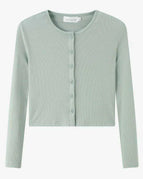 Green Rib Cardigan