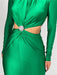 Chic Cut-Out Turtleneck Maxi Dress for Women - The Ultimate Autumn and Winter Fashion Statement