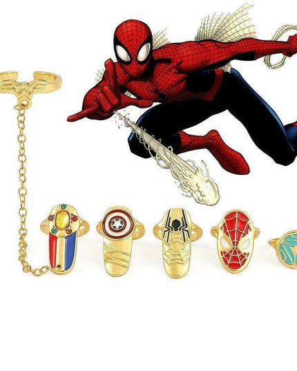 Avengers-Inspired Chic Nail Rings - Trendy Korean Jewelry Set for Fashion-Forward Women