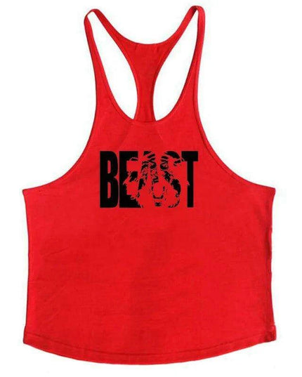 Men's Sleeveless Cotton Tank Top for Bodybuilding and Fitness - Muscle Stringer Vest