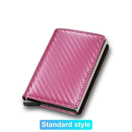 Sleek RFID-Blocking Leather Card Holder - Stylish and Secure Wallet for Men