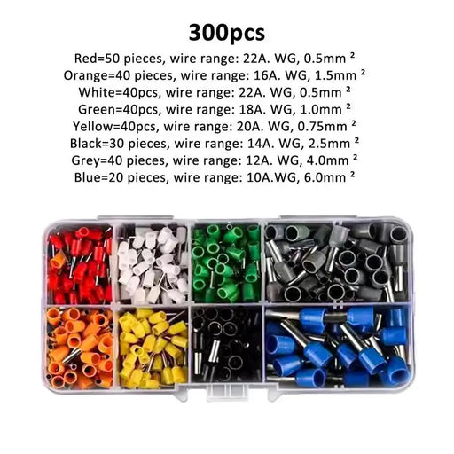 300-Piece Copper Wire Ferrule Connector Kit with Crimping Tool - Electrical Terminal Set for Easy Installation